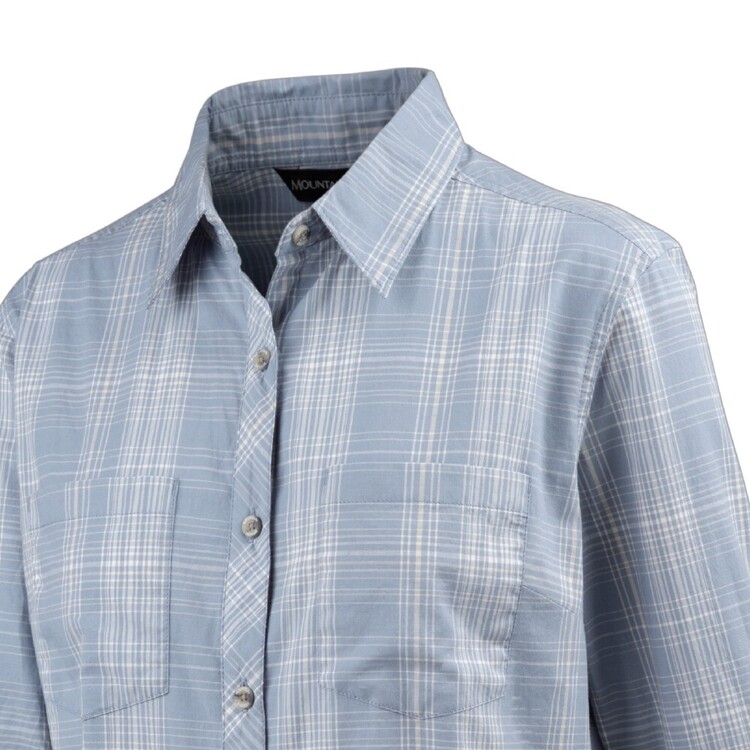 Mountain Designs Women's Katherine Long Sleeve Shirt Blue & White