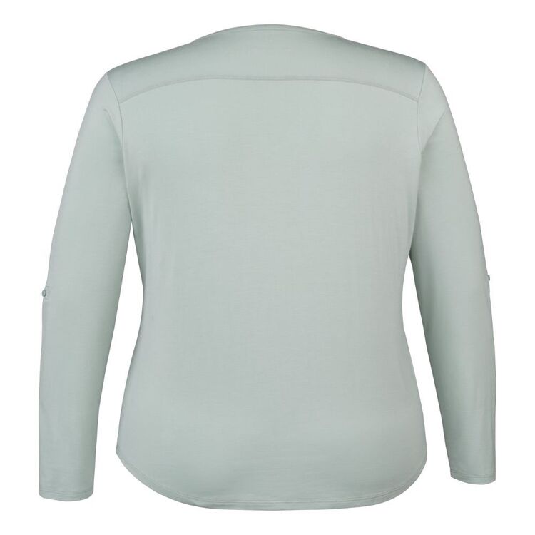 Gondwana Women's Warrie Henley Top Plus Size Sage
