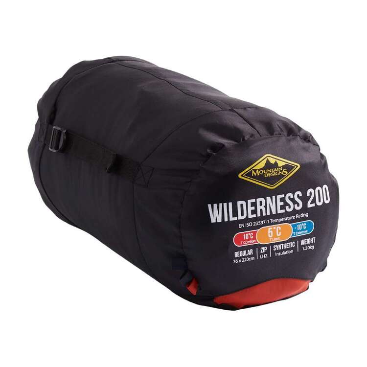 Mountain Designs Wilderness 200 Synthetic Sleeping Bag Ketchup
