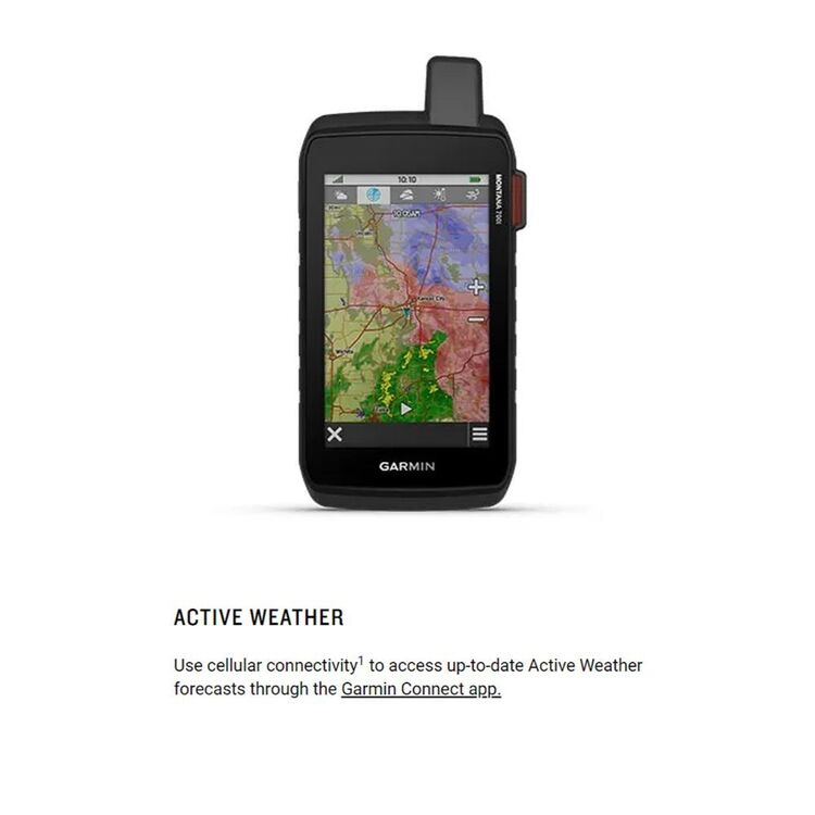 Garmin Montana 700 Rugged Handheld Touchscreen GPS Navigator with inReach & Camera Black