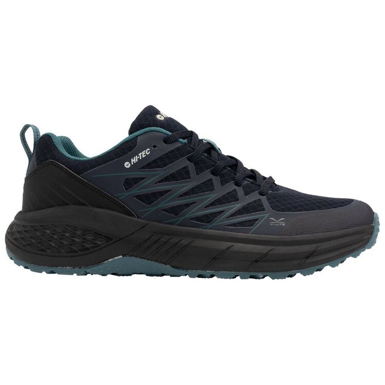 Hi-Tec Men's Trail Lite Waterproof Low Hiking Shoes Sky Captain, Spruce & Cool Grey