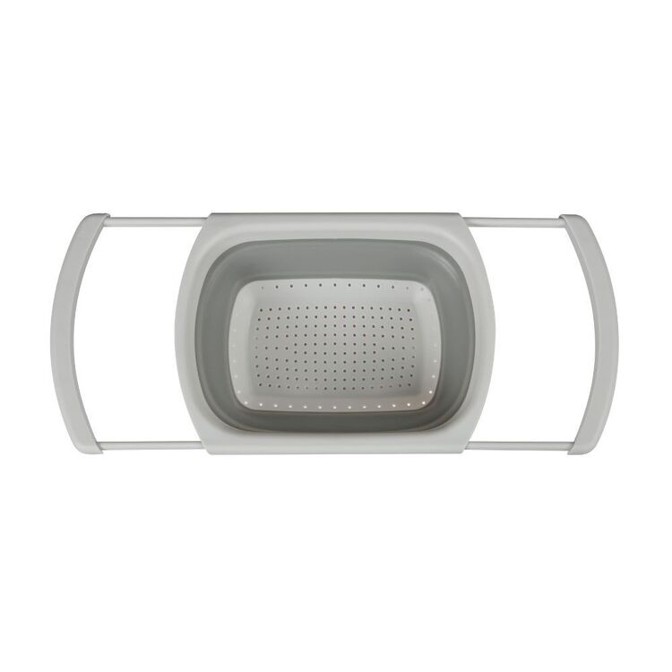 Pop Up Essentials Adjustable Colander Beige & Grey