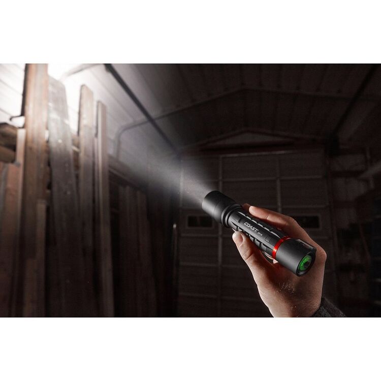 COAST 2100 Lumens Rechargeable Pure Beam Focusing LED Torch Black
