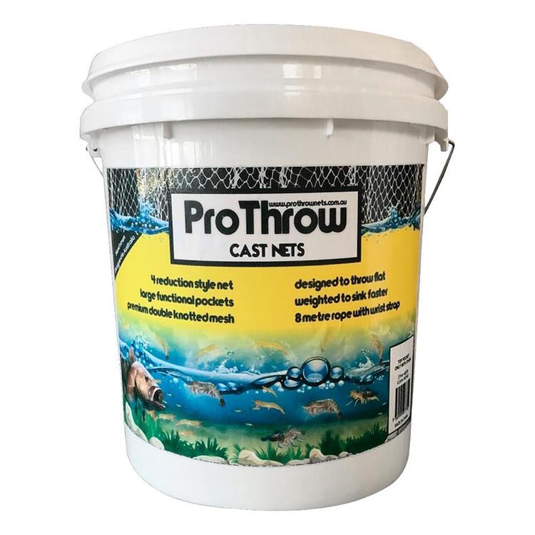 Prothrow 12' Bottom Pocket Cast Net 1In/12Ft