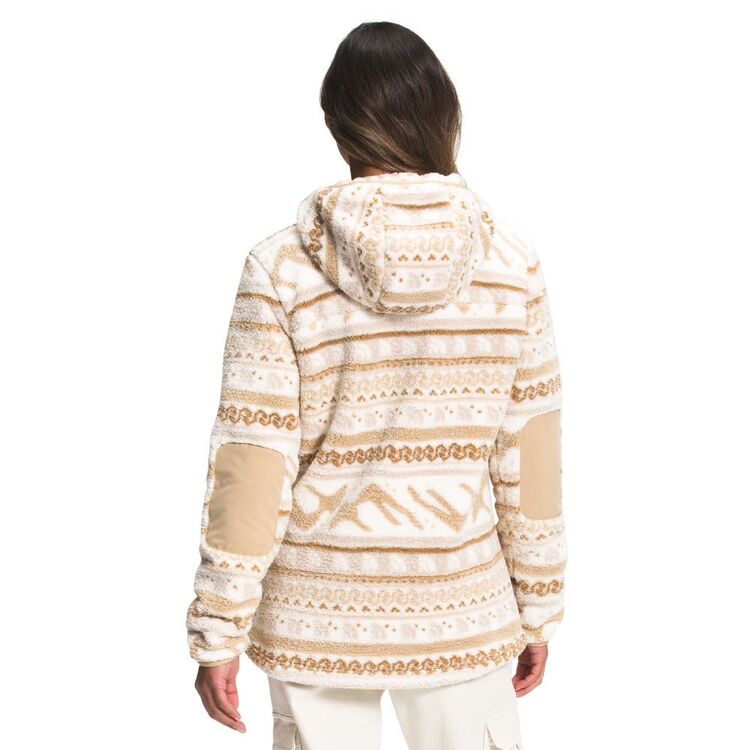 The North Face Women's Campshire Print Fleece Pullover Hoodie Gardenia White