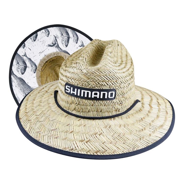 Shimano Gyotaku Sunseeker Straw Hat Natural & Print