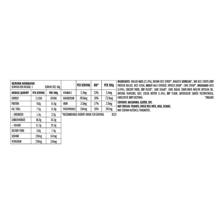 Clif Bar White Chocolate Macadamia Energy Bar 68 g