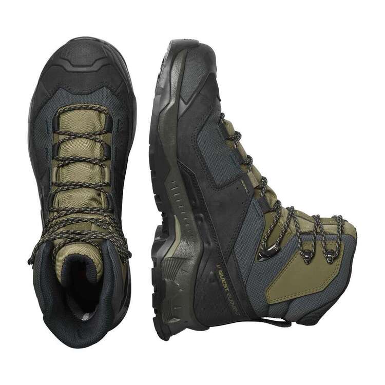 Salomon Men's Quest Element Gore-Tex Mid Hiking Boots Black, Lichen Green & Olive