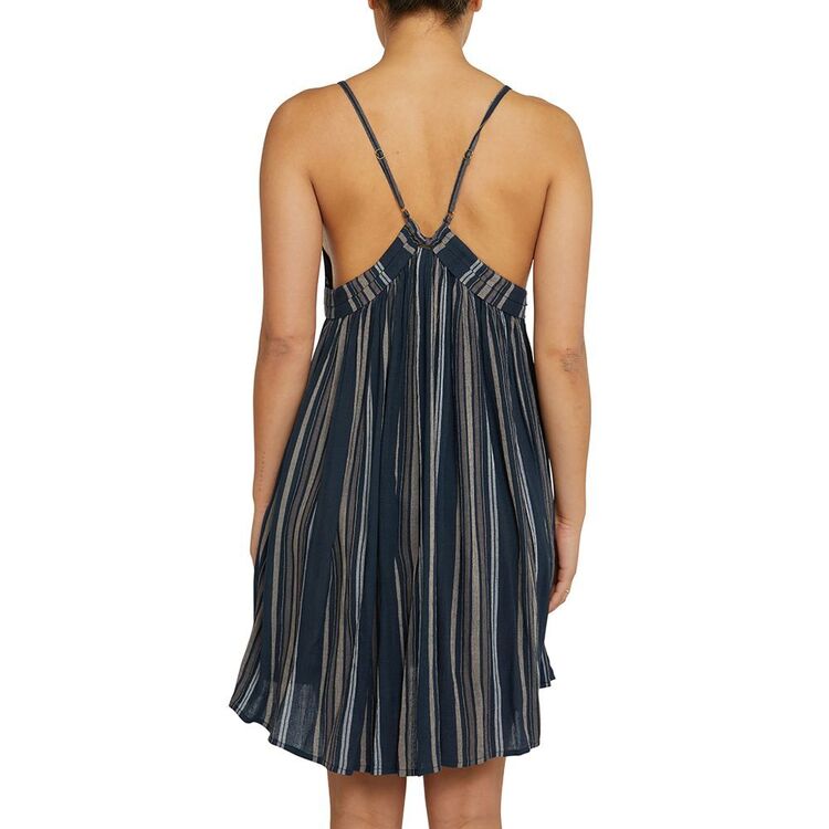 O'Neill Women's Saltwater Solids Stripe Tank Dress Slate Wash