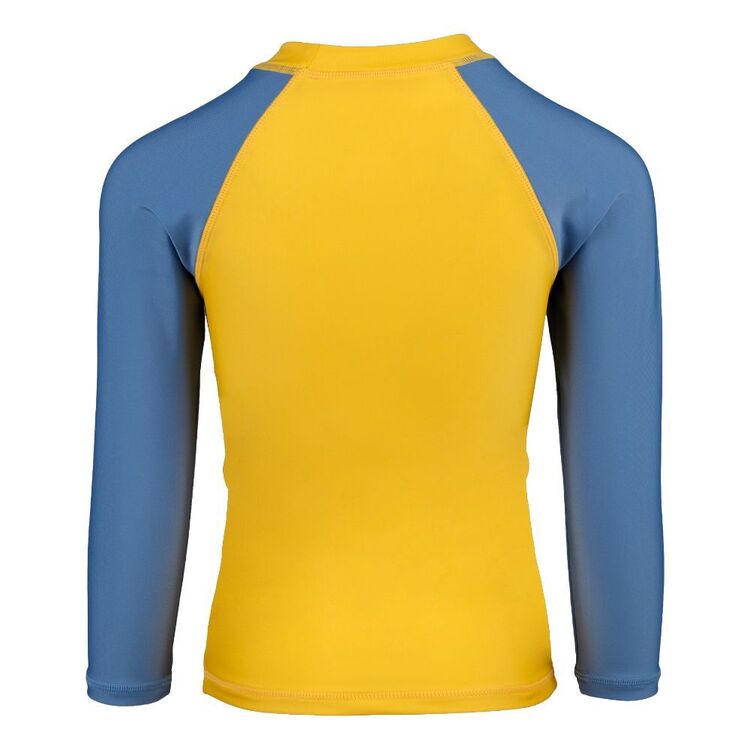 Body Glove Kids Long Sleeve Logo Rash Vest Golden Cob