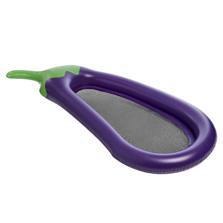 Giant Inflatable Emoji Eggplant Pool Float