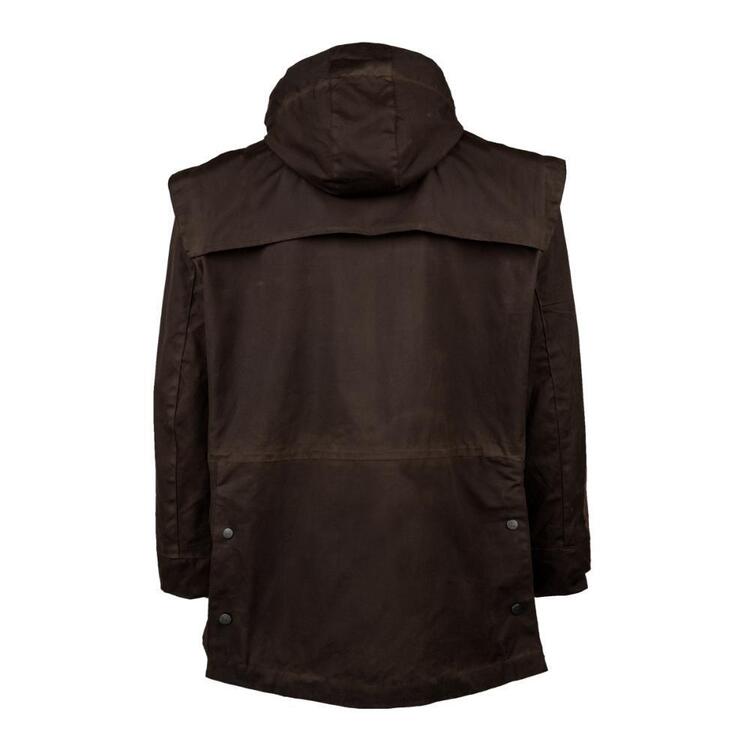 Gondwana Men's Plus Size Outback Oilskin Jacket Dark Olive