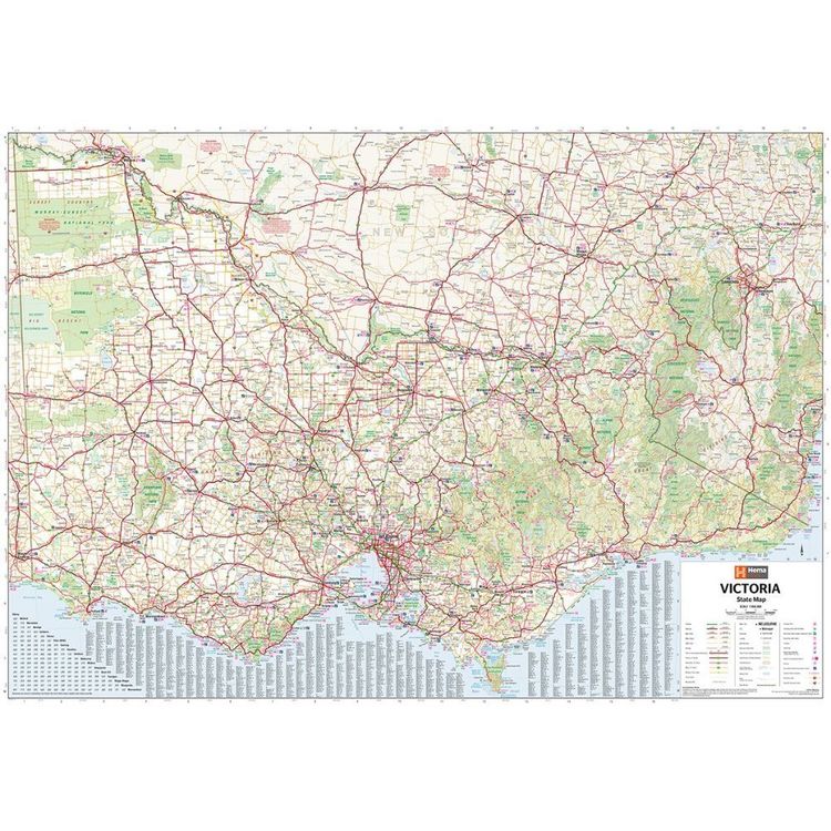 Hema Victoria State Map Multicoloured