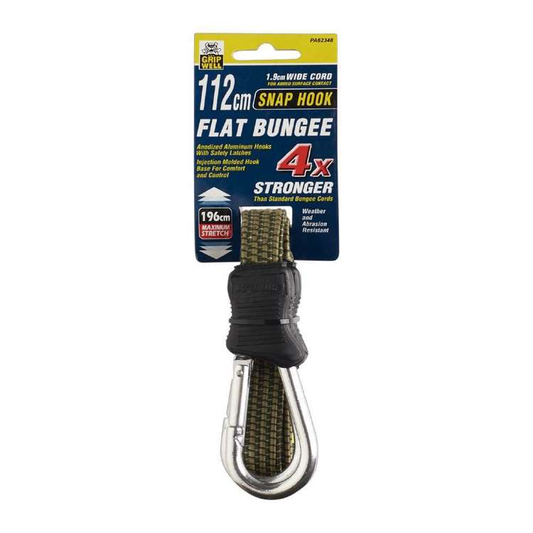 Gripwell 112 cm Snap Hook Flat Bungee Black 112 cm