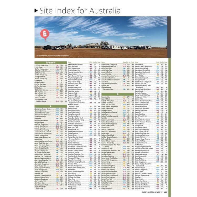 Camps 12 Australia Wide Free & Budget Camping Sites Guide Easy To Read Edition Multicoloured B4