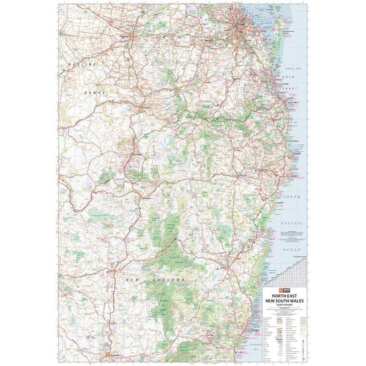Hema North East New South Wales Map Multicoloured