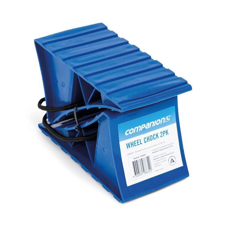Companion Caravan Wheel Chock 2 Pack Blue 2 Pack