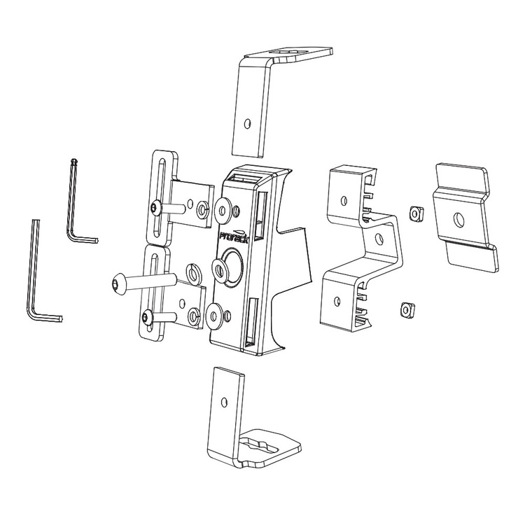 Prorack Alloy Tray Accessory Mount Grey