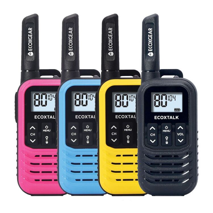 Ecoxgear 0.5 Watt UHF CB Radio Handheld Quad Pack Multi