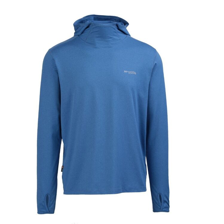 Mountain Designs Mens Vapour Hooded Pullover Cobalt