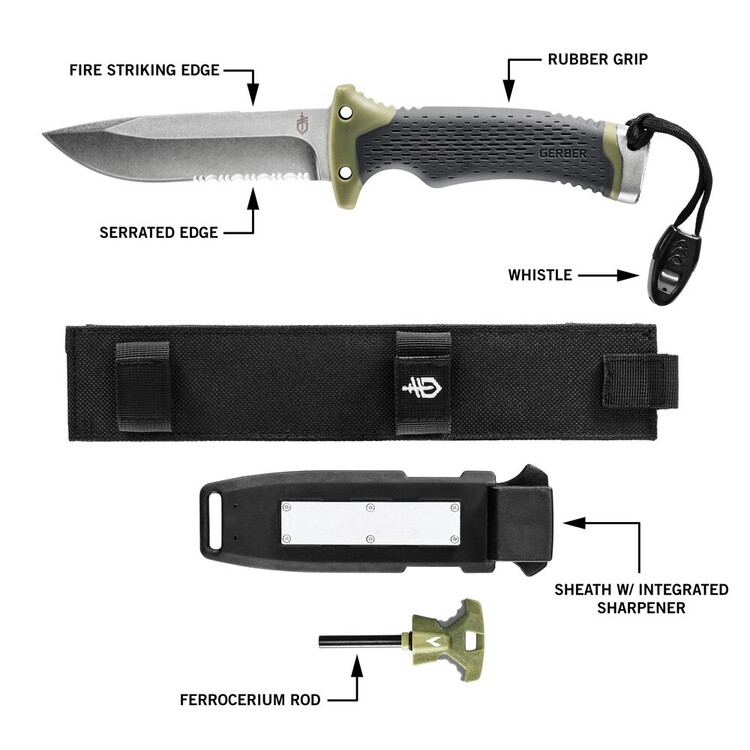Gerber Ultimate Survival Knife Silver