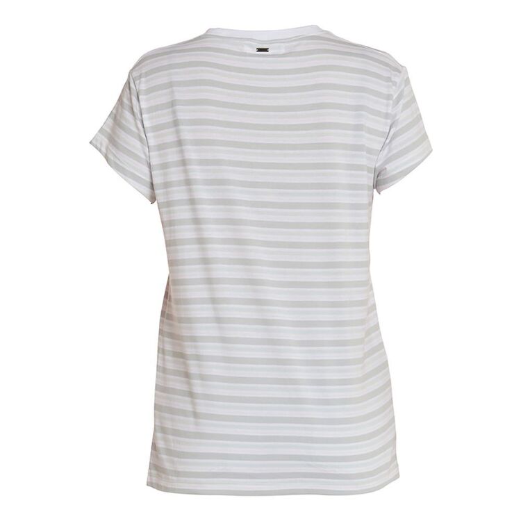 O'Neill Women's Stripe Tee White Stripe