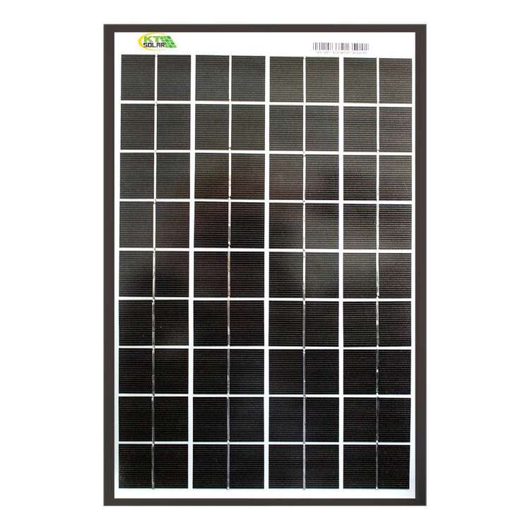 KT Cables 10 Watt Solar Panel Black 10 Watts