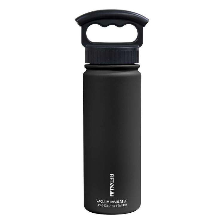 Fifty Fifty 530mL Wide Mouth Water Bottle Matte-Black