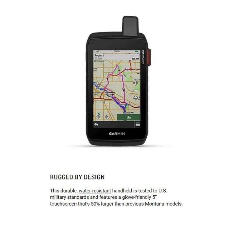 Garmin Montana 700 Rugged Handheld Touchscreen GPS Navigator with inReach & Camera Black