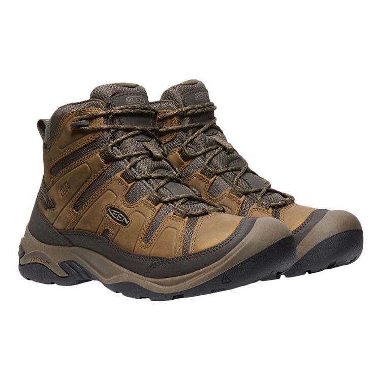 Keen Men's Circadia Waterproof Mid Hiking Boots Bison Brindle