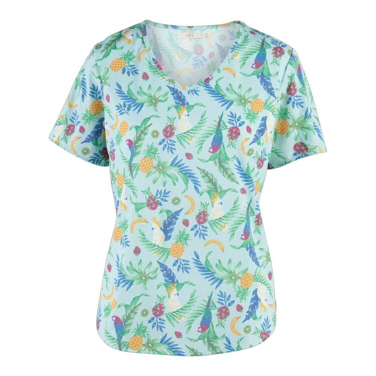 Cape Women's Phoenix Print Tee Blue Tropical