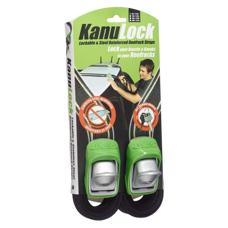 KanuLock Lockable Tie Downs Black