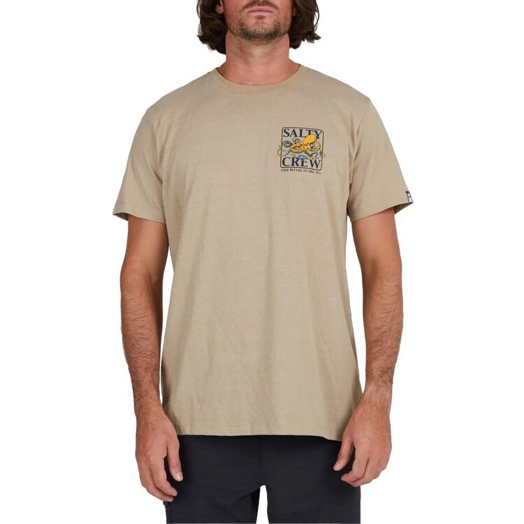 Salty Crew Men's Ink Slinger Standard Short Sleeve Tee Khaki Heather