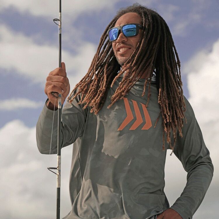 Gillz Pro Series UV Hooded Long Sleeve Performance Fishing Shirt Rifle Green Burnt