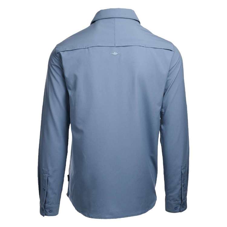 Mountain Designs Men's Hancock Long Sleeve Shirt Mid Blue