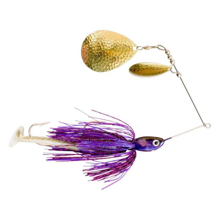 Gangster Lures Mother Frogger Spinnerbait Purple & Black 1 oz