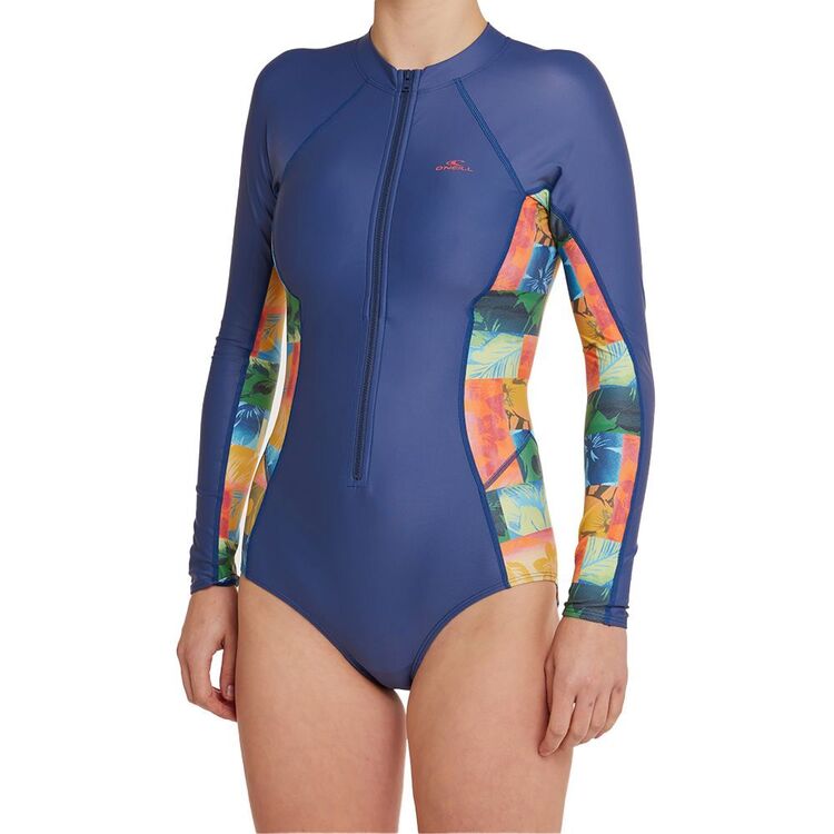 O'Neill Women's Laney Full Zip Long Sleeve Surf Suit Susie Stripe
