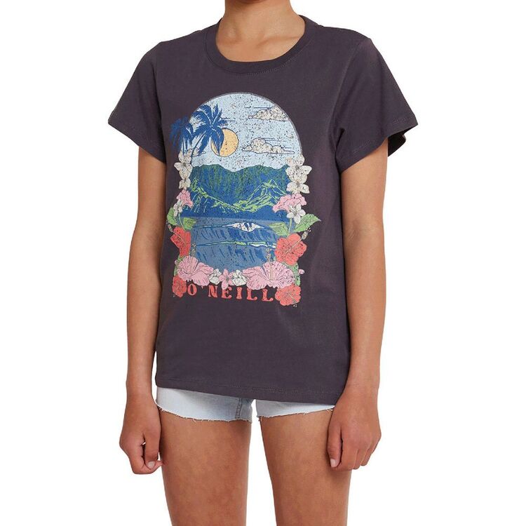 O'Neill Youth Girls Paradise Happens Tee Washed Black