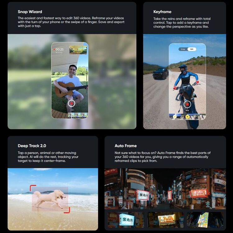 Insta360 ONE RS 1-Inch 360 Action Cam Black