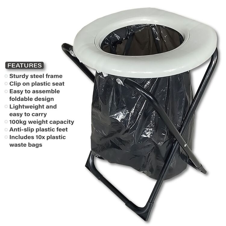 Spinifex Folding Camp Toilet Seat Grey