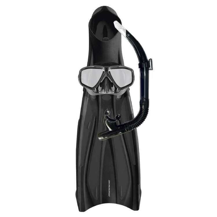 Mirage Barracuda Silicone Mask Snorkel Fins Set Black