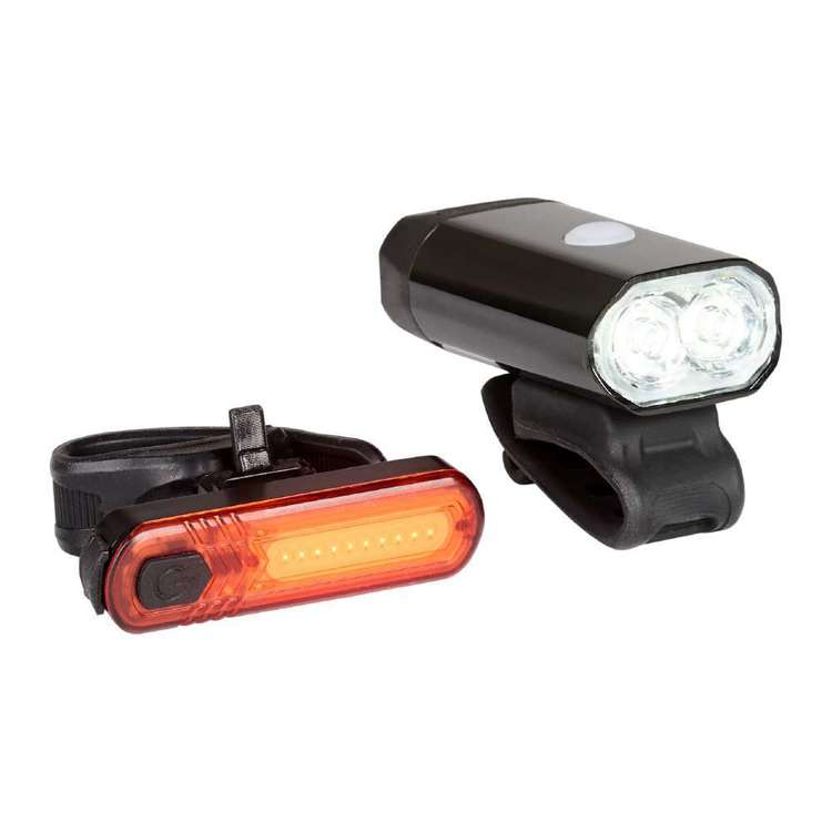 Fluid 320 USB Rechargeable Front And Rear Set Black & Red