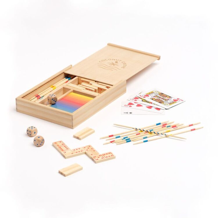 Coconut Grove 4 in 1 Travel Game Set Rainbow