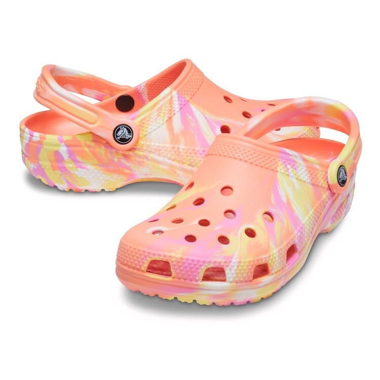 Crocs Adults' Classic Clogs Papaya / Multicoloured M6 / W8