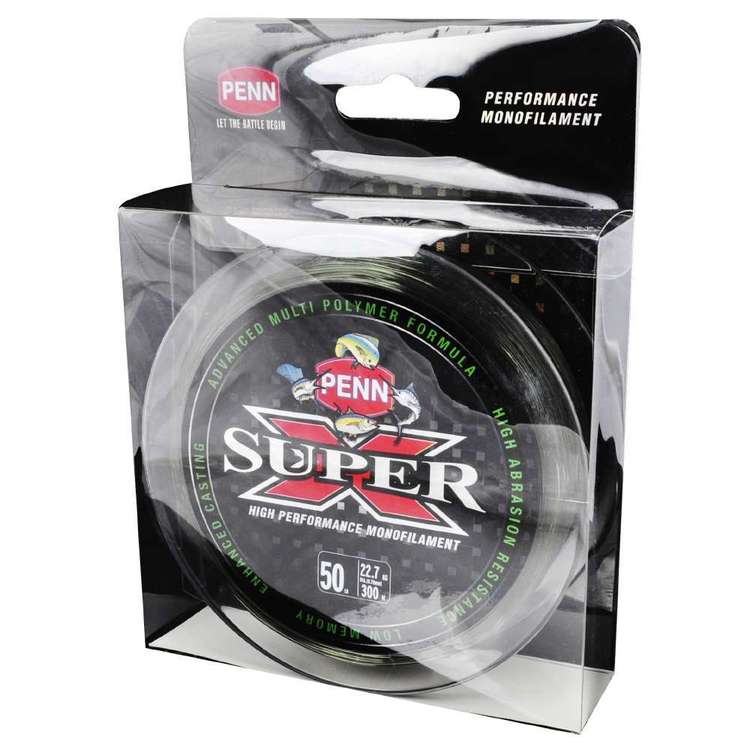 Penn Super X 300 Metre Mono Line Green