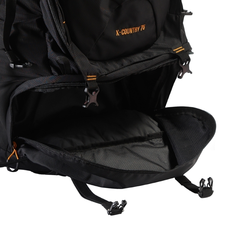 Mountain Designs X-Country 75L Technical Hiking Pack Jet Black 75 L
