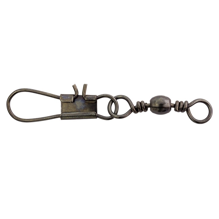 Mustad Barrel Black Snap Swivel Pack