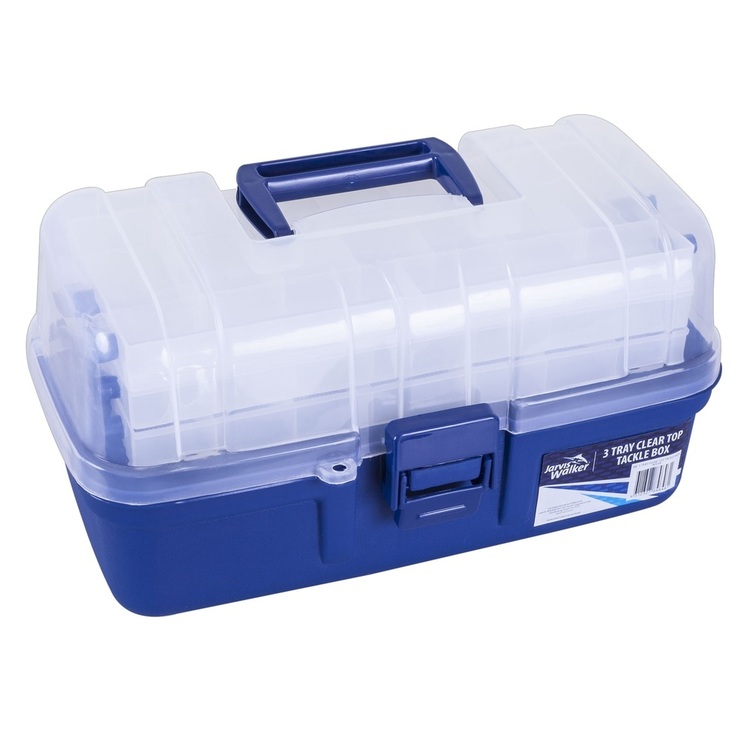 Jarvis Walker 3-Tray Clear-Top Tackle Box