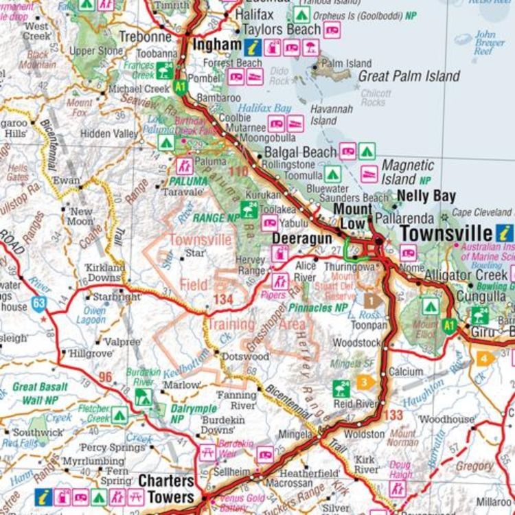 Hema North Queensland Map Multicoloured