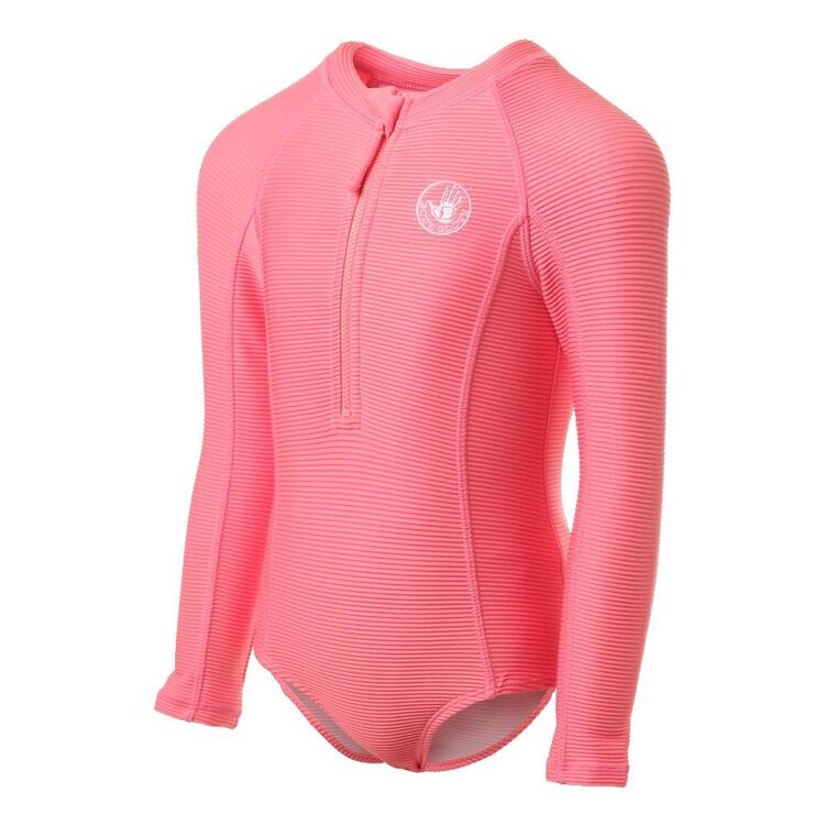 Body Glove Kids Ribbed Swimsuit Pink